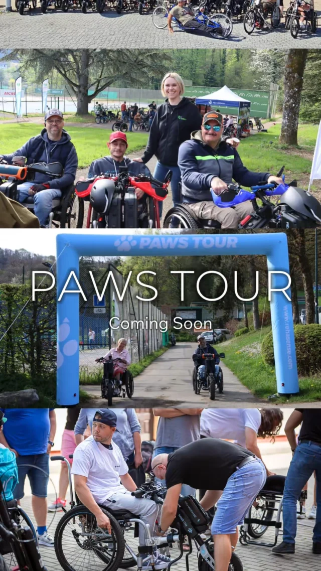 Die PAWS Tour ist zurück! 🔥 Erste Station der diesjährigen Tour 👉 Frankreich 🇫🇷/
The PAWS Tour is back! 🔥 First stop on this year's tour 👉 France 🇫🇷

#Rehasense #Paws #Mobility #Event #PAWSTour #wheelchairlife